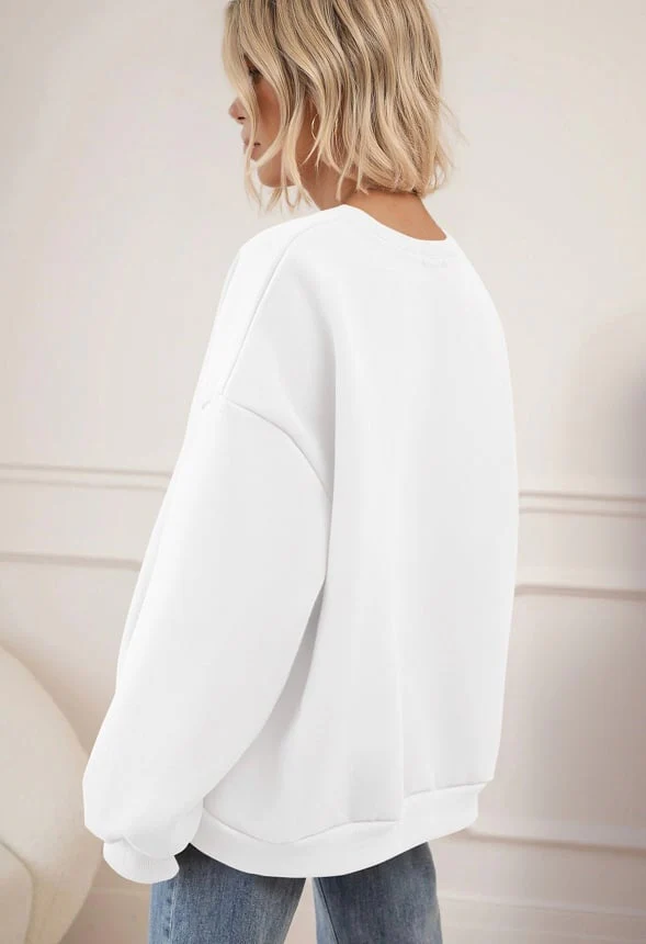 Crewneck Pullover Sweater Top - Image 2