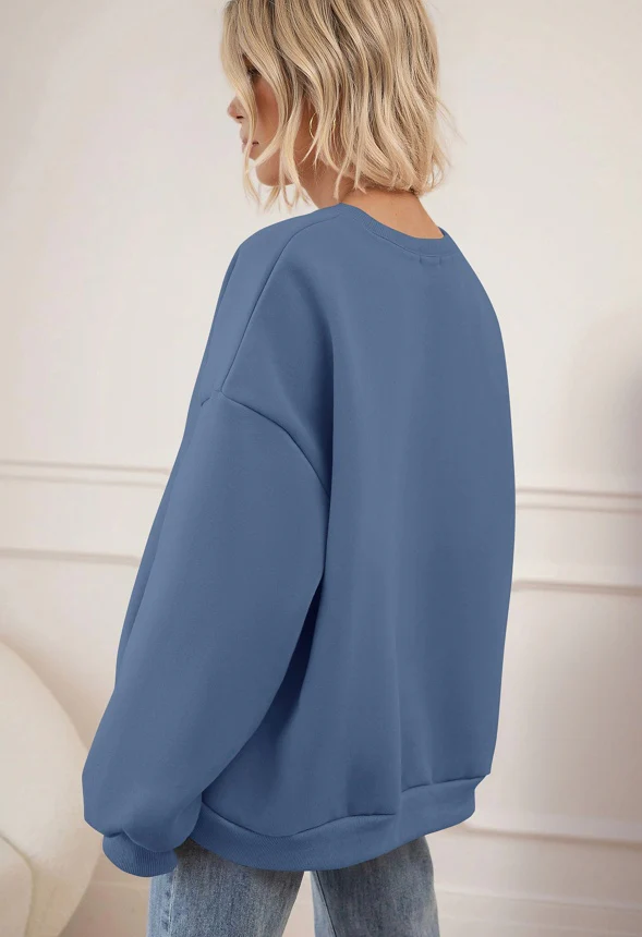 Crewneck Pullover Sweater Top - Image 2