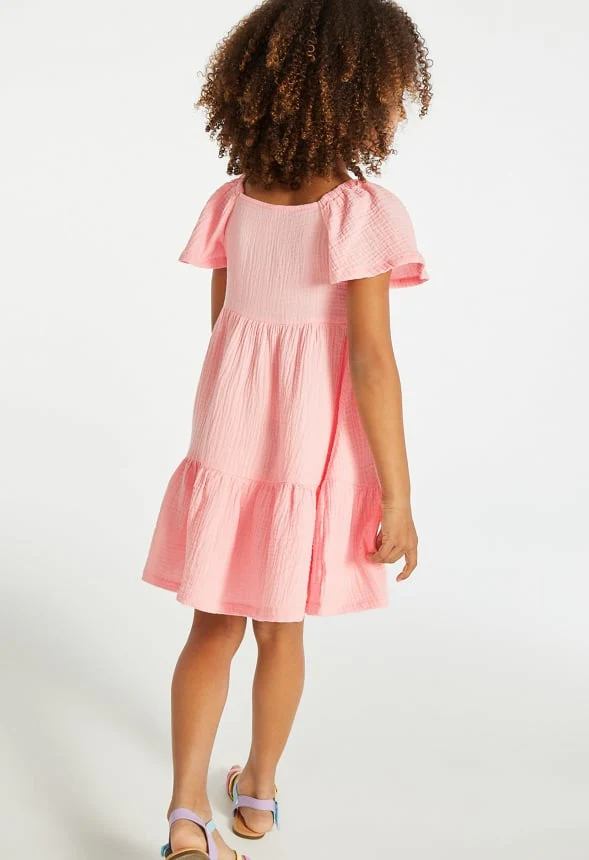 Crinkle Knit Henley Dress - Image 4