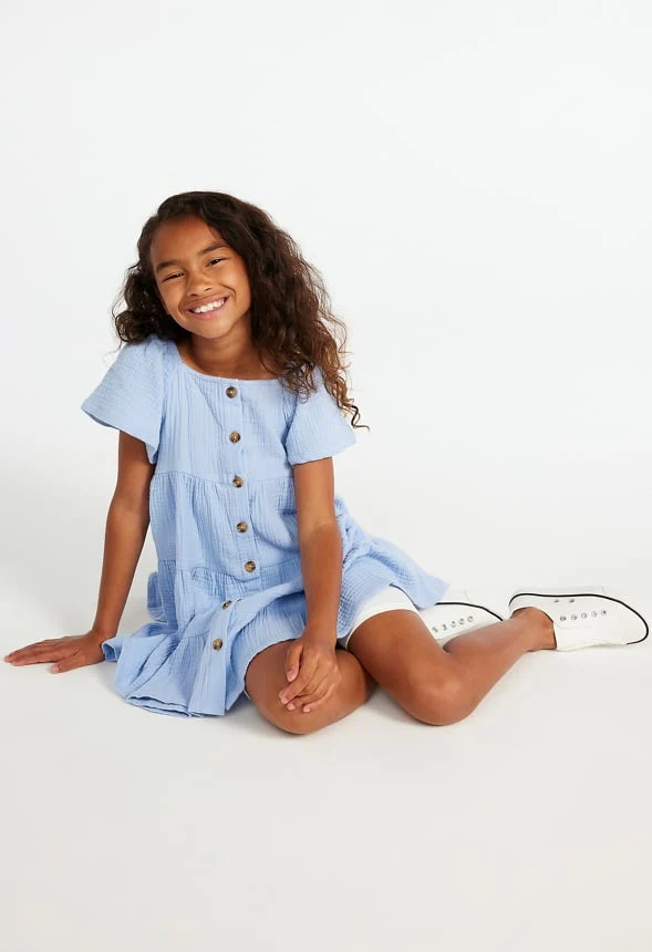 Crinkle Knit Tiered Dress - Image 4