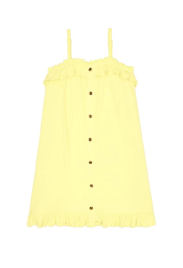 Crinkle Ruffle Button Front Dress - Image 4