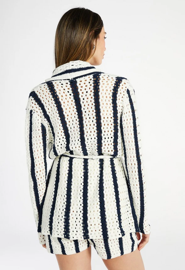 Crochet Belted Cardigan - Image 2