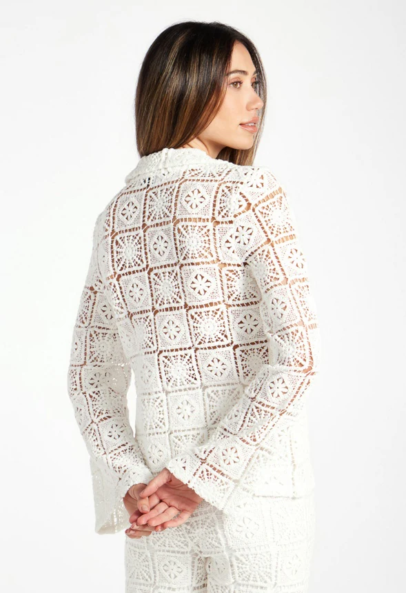 Crochet Button Down Shirt - Image 2