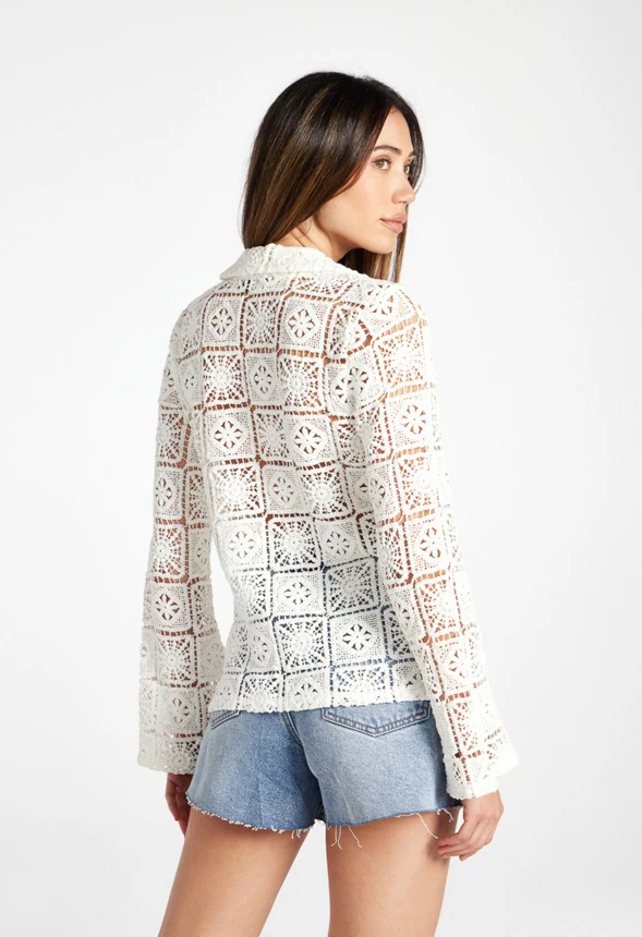 Crochet Button Down Shirt - Image 4