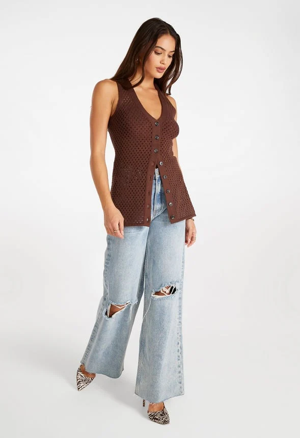 Crochet Button Front Tunic - Image 9