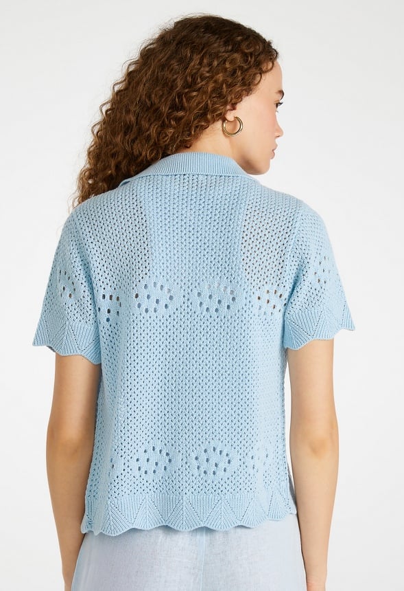 Crochet Button Up Shirt - Image 3