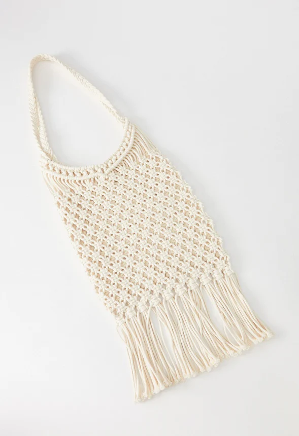 Crochet Fringe Shoulder Bag - Image 7