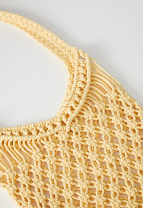 Crochet Fringe Shoulder Bag - Image 3