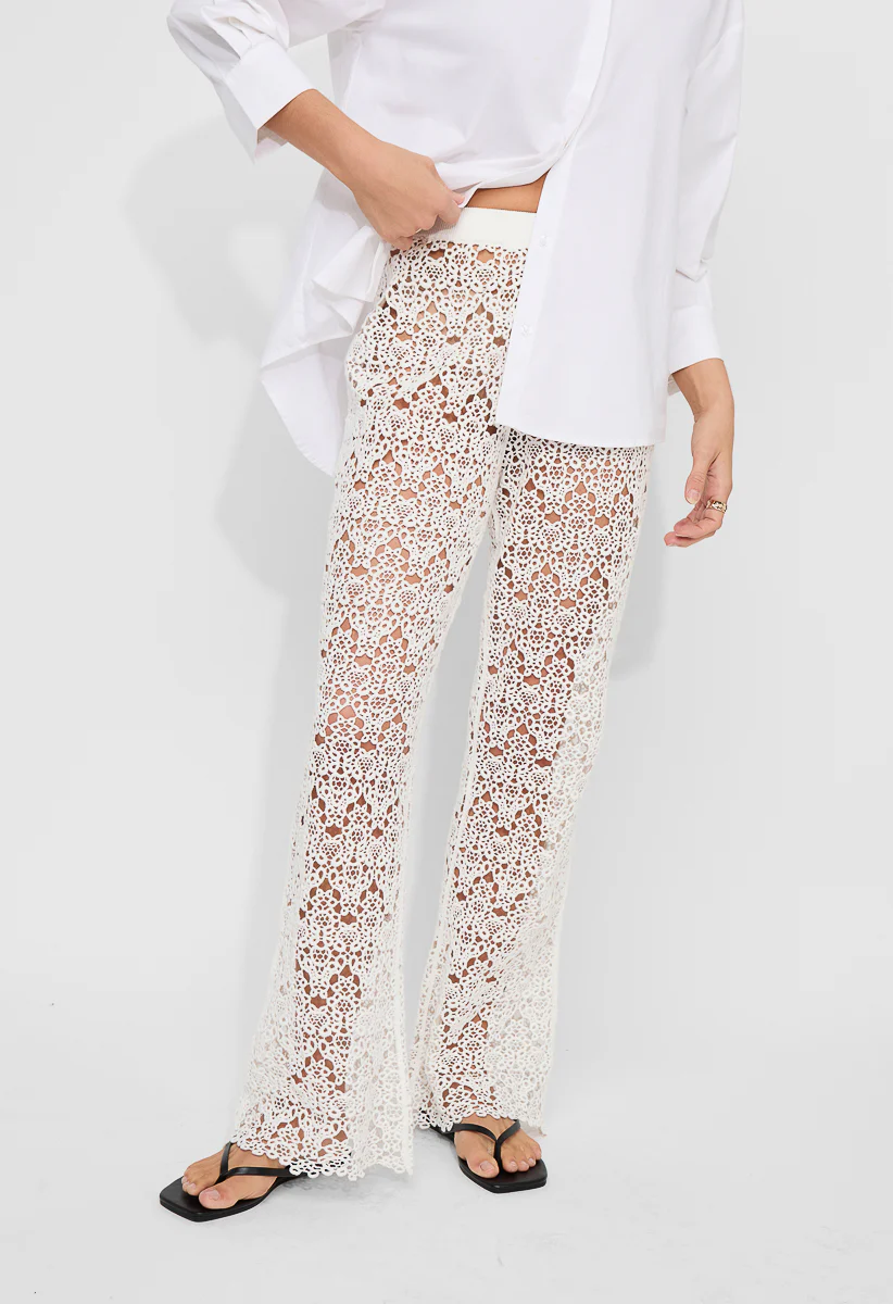 Crochet Kick Flare Pants - Image 2