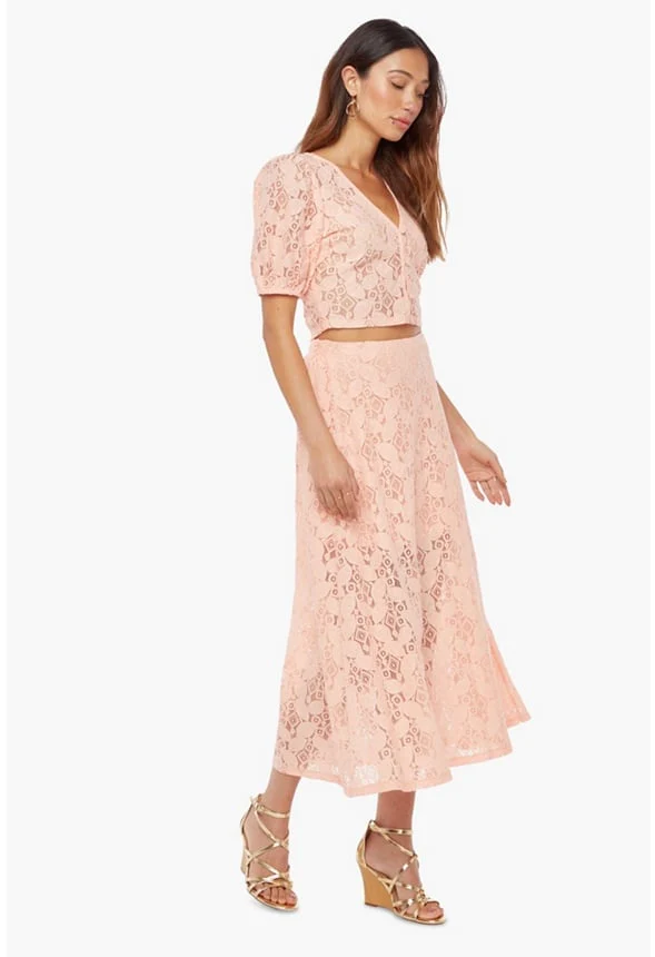 Crochet Lace Flounce Skirt