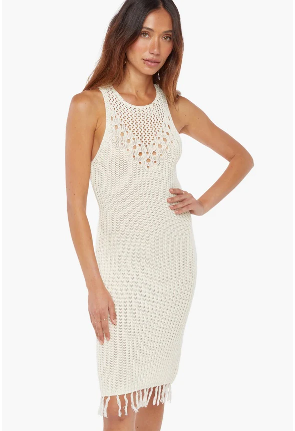 Crochet Midi Fringe Dress - Image 2