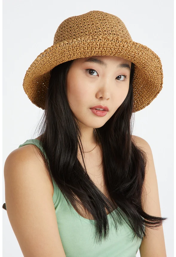 Crochet Raffia Bucket Hat - Image 5