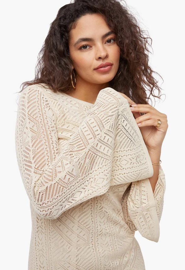 Crochet Shift Dress - Image 4