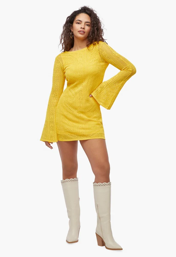 Crochet Shift Dress - Image 2