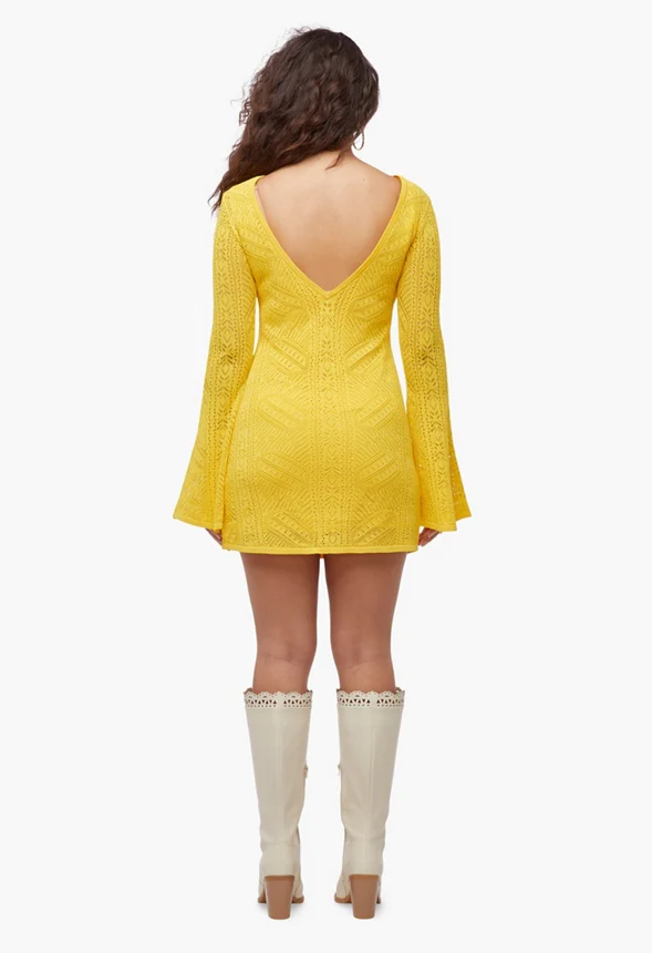Crochet Shift Dress - Image 3