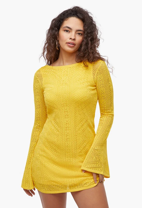 Crochet Shift Dress - Image 5