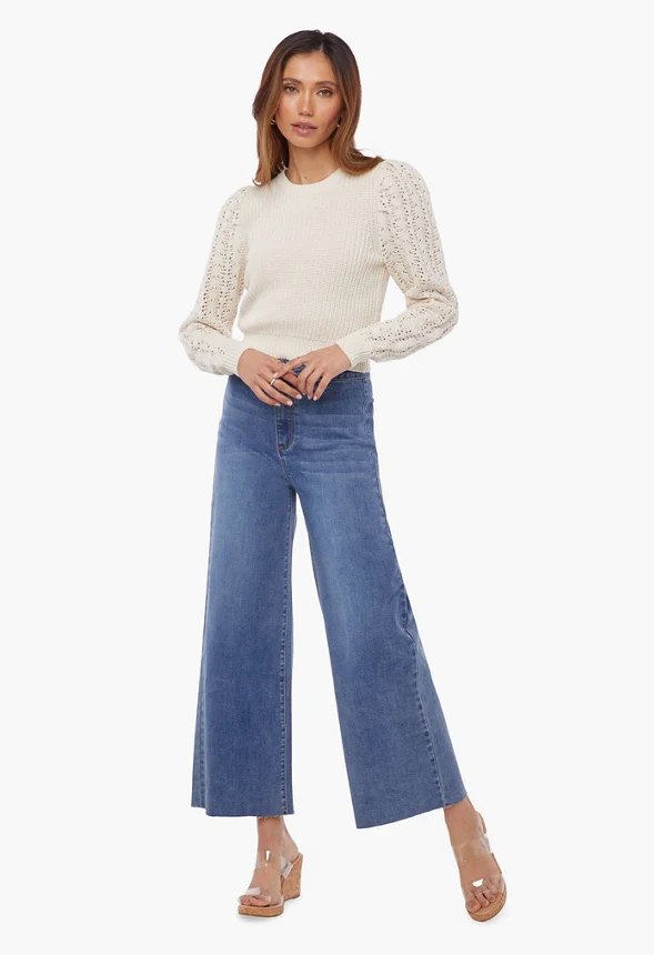 Crochet Sleeve Sweater - Image 3