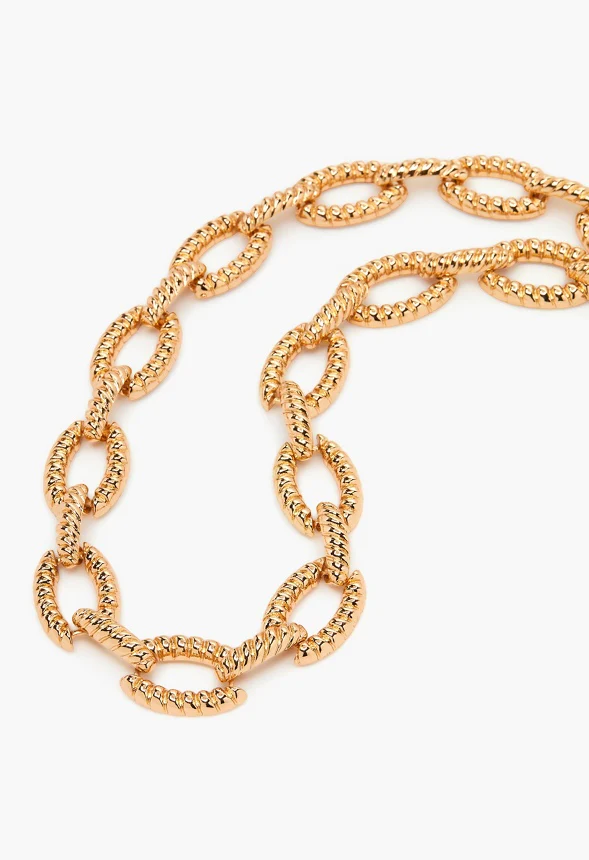 Croissant Link Chain Necklace - Image 2