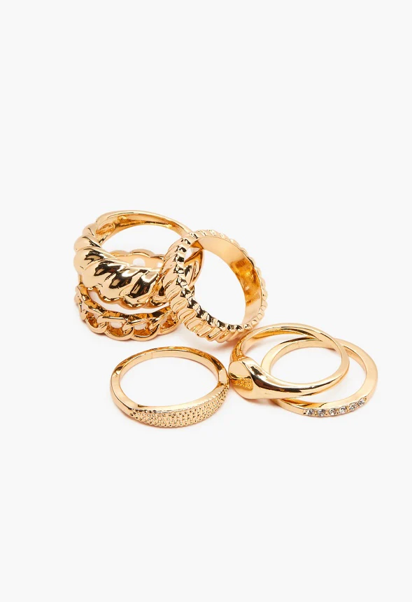 Croissant Pave Ring Set - Image 2