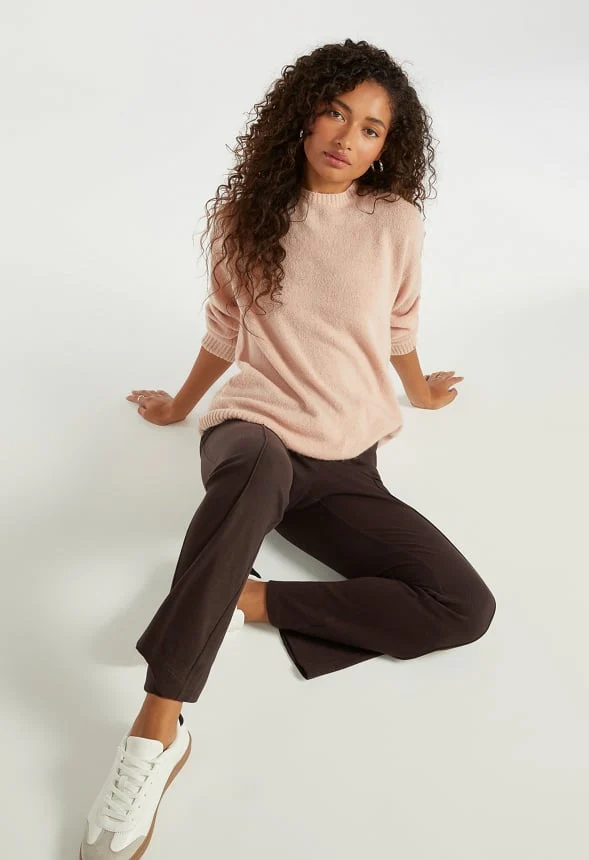 Crop Flare Rib Pants - Image 4