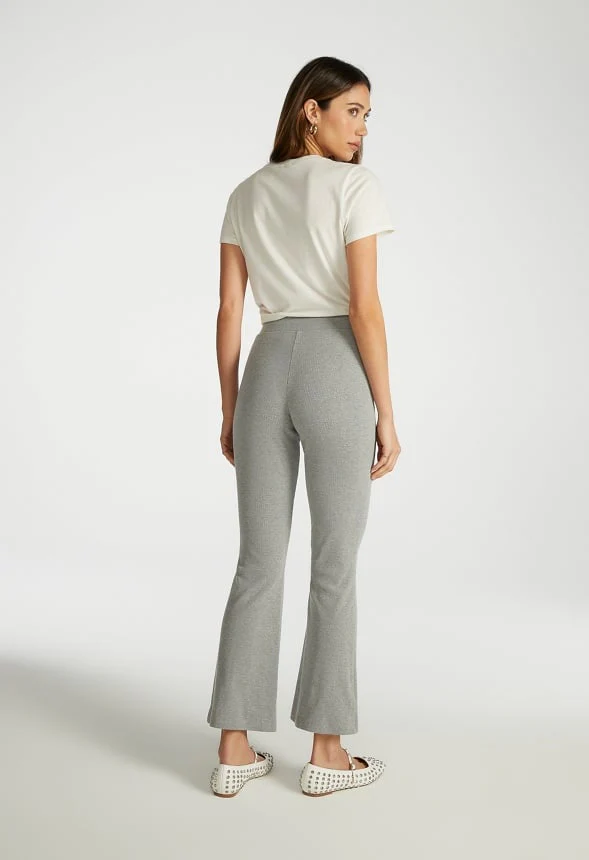 Crop Flare Rib Pants - Image 2