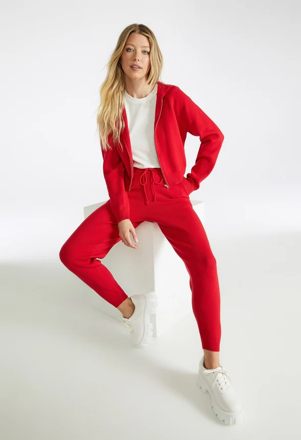 Cropped Hoodie Zip Sweater - Image 5