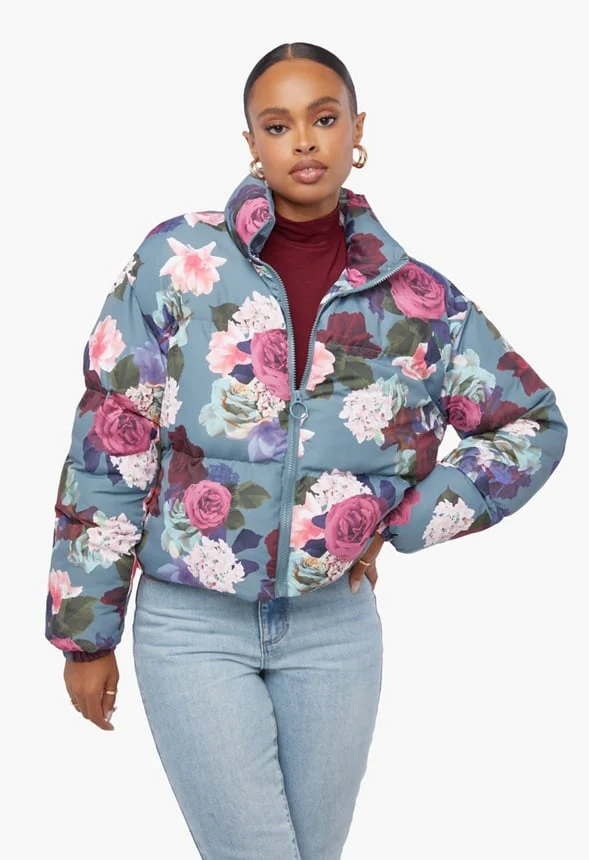 Cropped Puffer Jacket - Image 3
