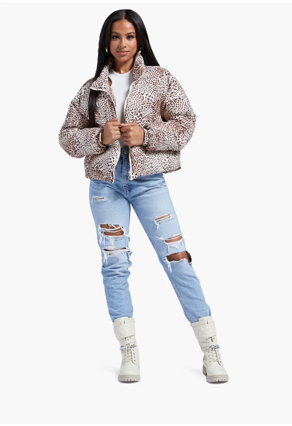 Cropped Puffer Jacket - Image 4