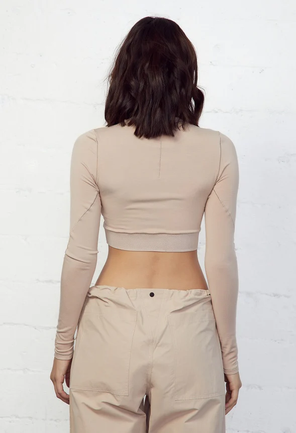 Cropped Roya Long Sleeve Top - Image 3