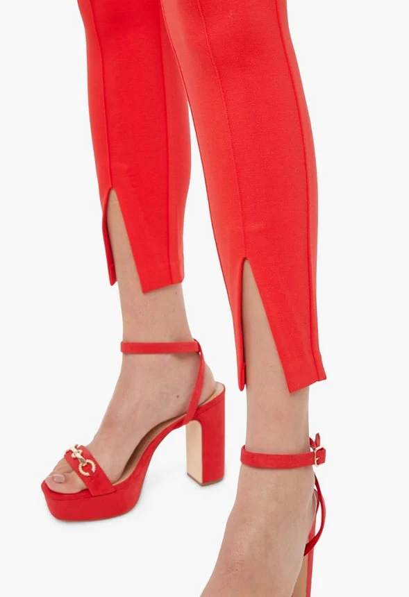 Cropped Slit Pants - Image 4
