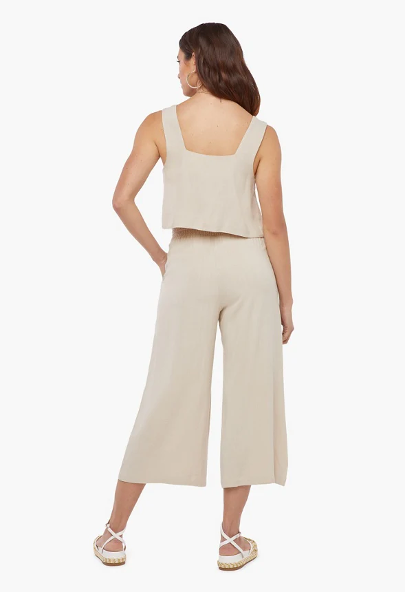 Cropped Smocked Pants - Image 2