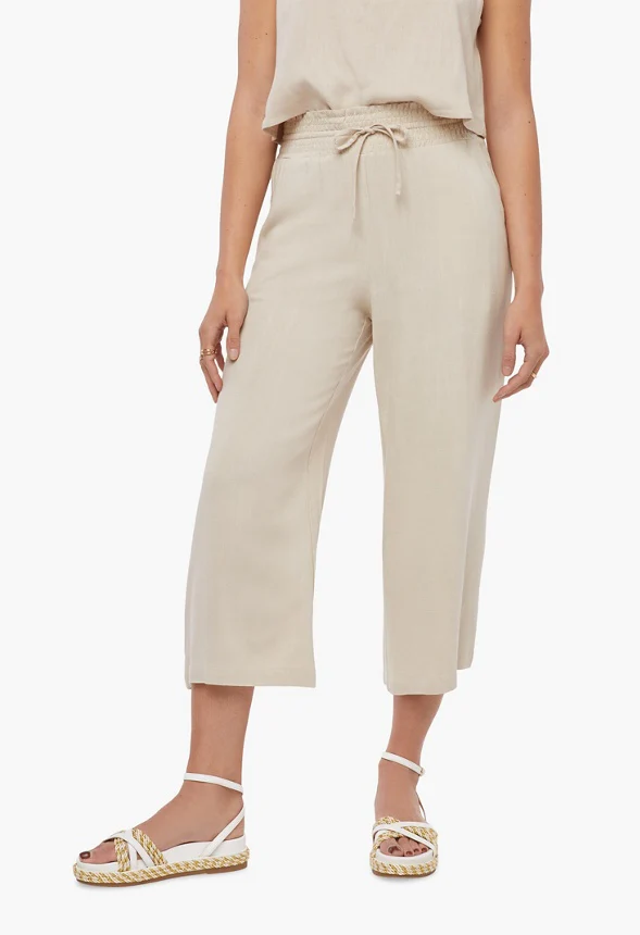 Cropped Smocked Pants - Image 3
