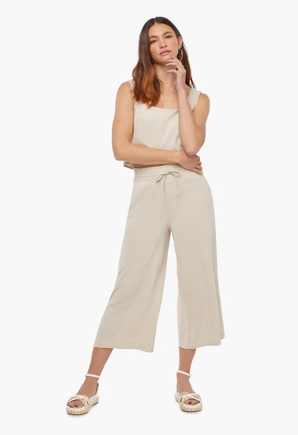 Cropped Smocked Pants - Image 5
