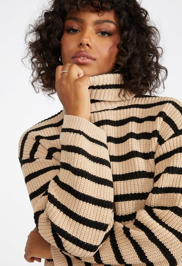 Cropped Stripe Sweater - Image 4