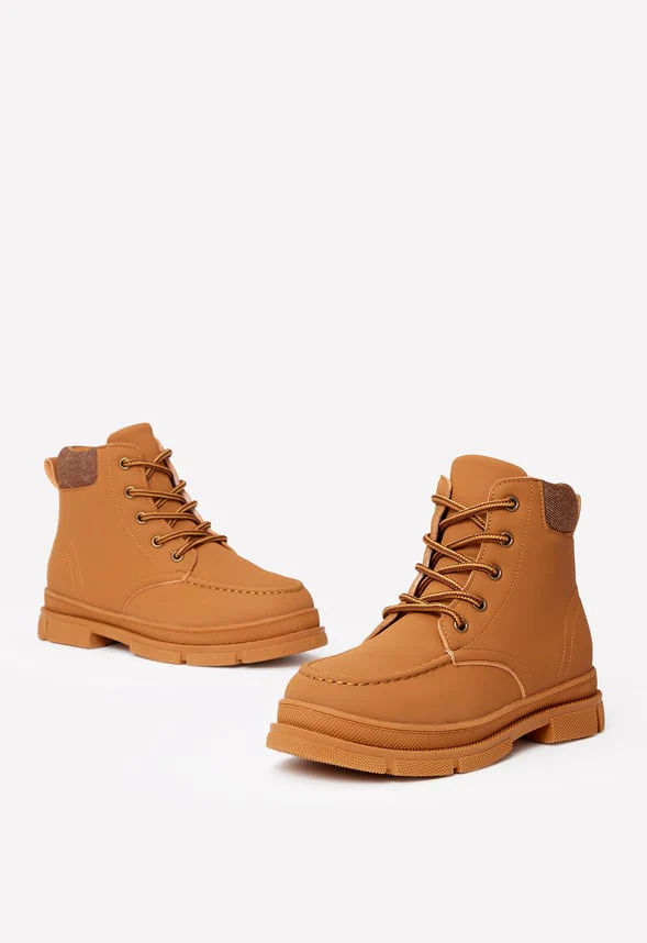 Cuff Lace Up Boot - Image 5