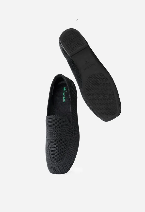 Cushioned Square Toe Knit Loafer - Image 2