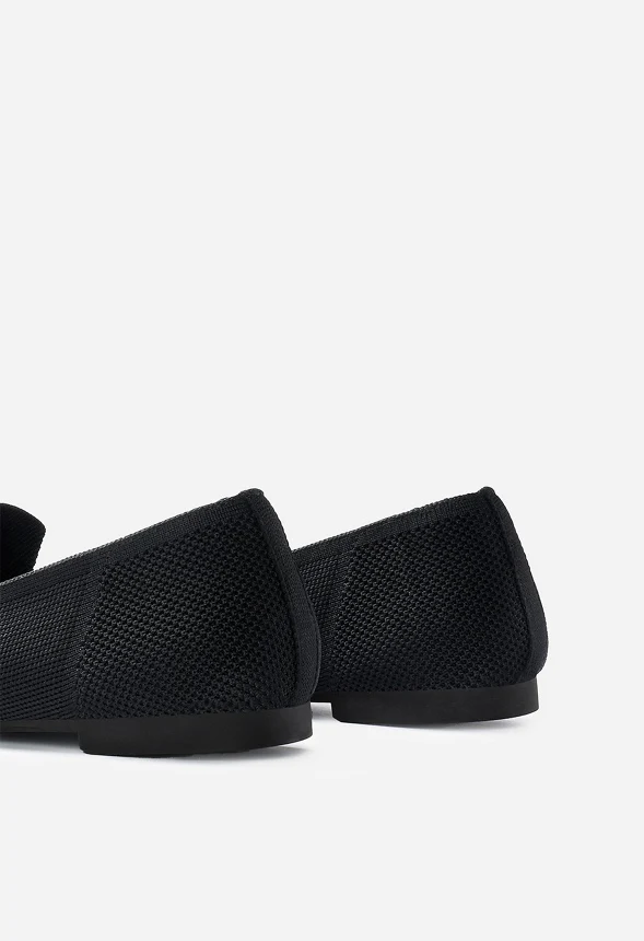 Cushioned Square Toe Knit Loafer - Image 4