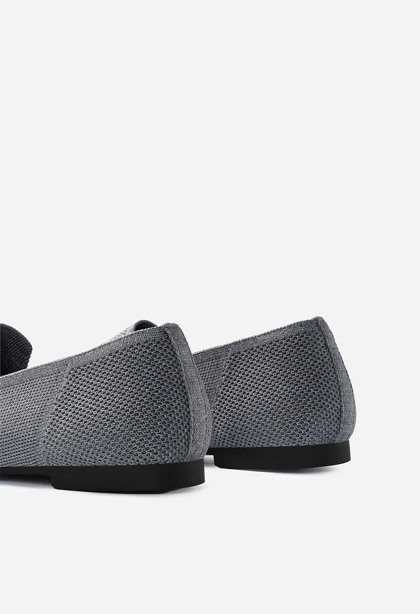 Cushioned Square Toe Knit Loafer - Image 3