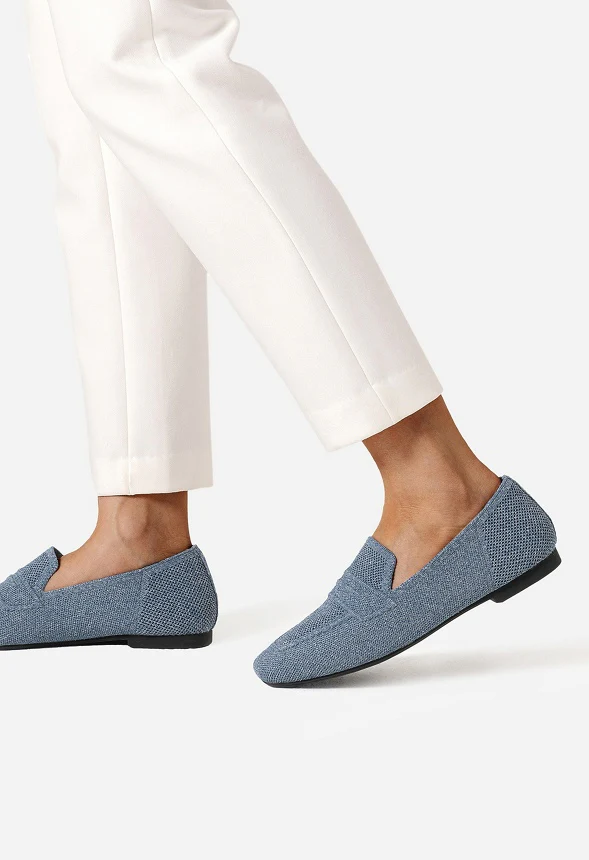 Cushioned Square Toe Knit Loafer - Image 2