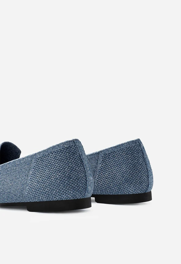 Cushioned Square Toe Knit Loafer - Image 4