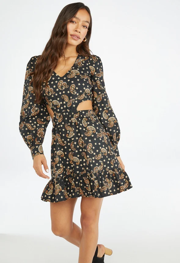 Cutout Fit And Flare Mini Dress - Image 4