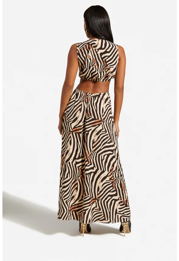 Cutout Maxi Printed Dress - Image 2