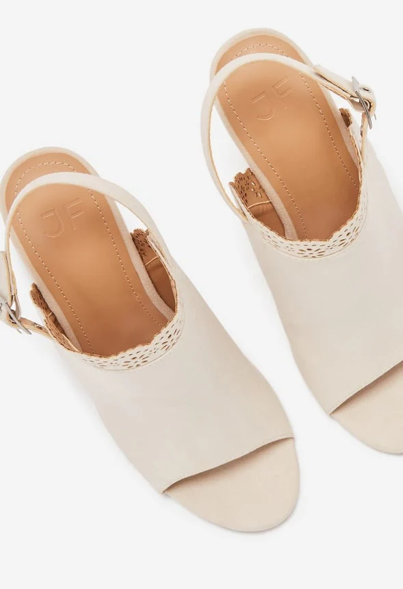 Daisy Eyelet Heeled Sandal - Image 4