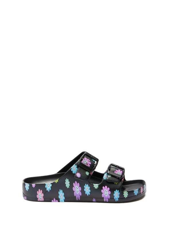Daisy Rubber Buckle Slide Sandal - Image 3