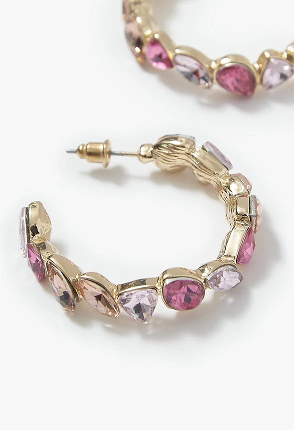 Dalia Pastel Hoop Earrings - Image 4