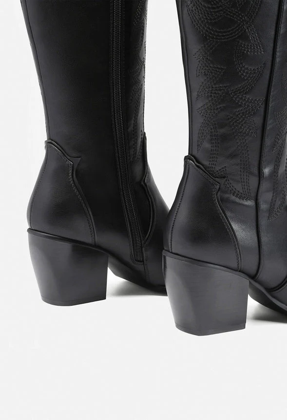 Dallas Embroidered Western Cowboy Knee High Boot - Image 4