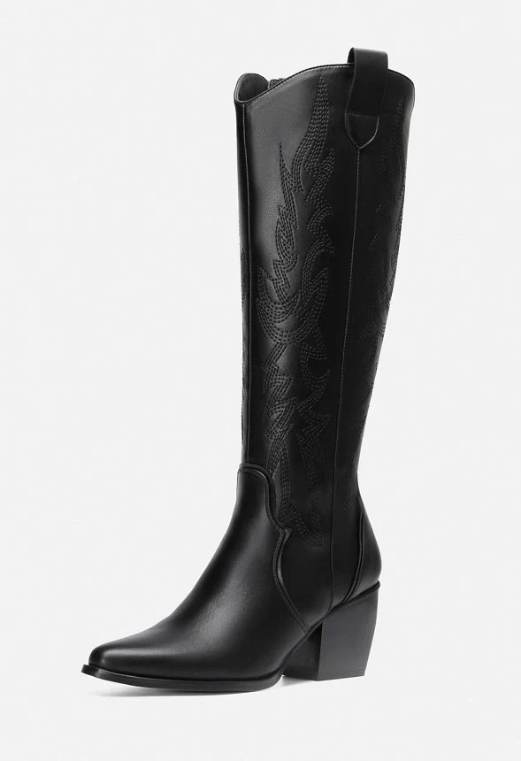 Dallas Embroidered Western Cowboy Knee High Boot - Image 5
