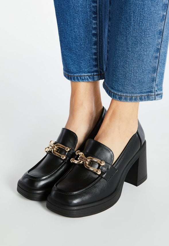 Daria Block Heeled Loafer Pump - Image 10