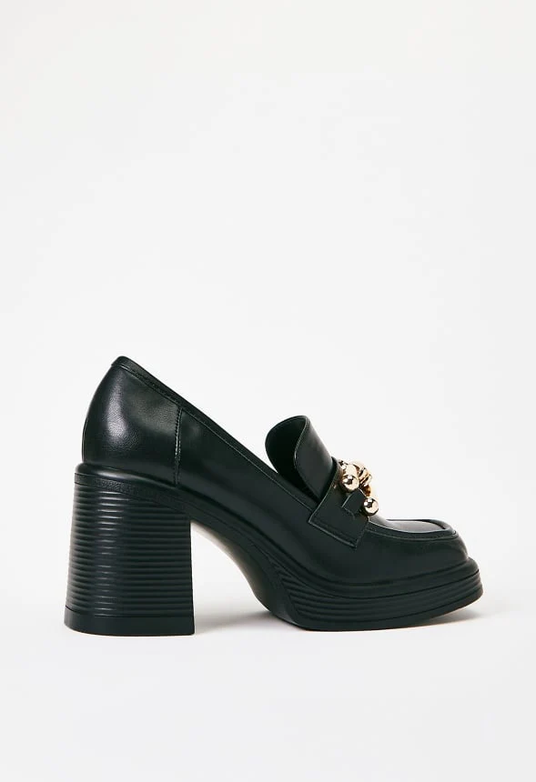 Daria Block Heeled Loafer Pump - Image 5