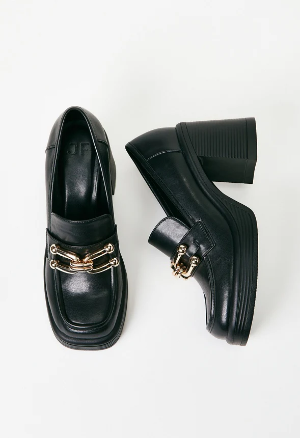 Daria Block Heeled Loafer Pump - Image 6